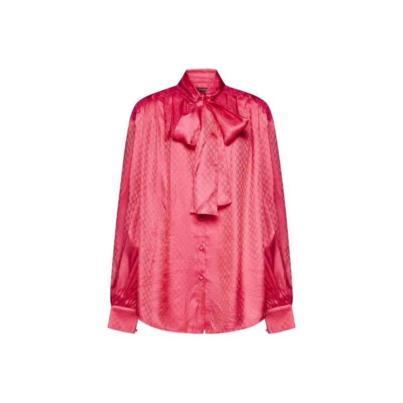 BALMAIN Monogram Jacquard Button Up Shirt-0