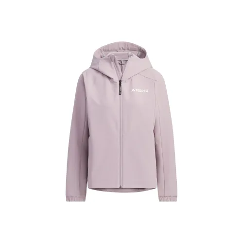 Adidas Wind.Rdy Softshell Brushed Jacket Jackets Coats Women's Lotus