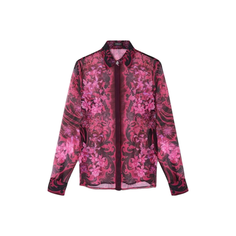 VERSACE Shirts Women's Fuchsia Flower-0