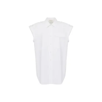 Alexander McQueen SS24 Shirt Women's Light Sensing White