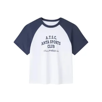 Anta Life Collection Sports Life Collection Raglan Sleeve T Shirt Women's Snowflake White/Deep Mineral Blue