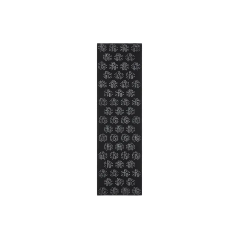 Roberto Cavalli Wool Knit Scarves Men's Black-0