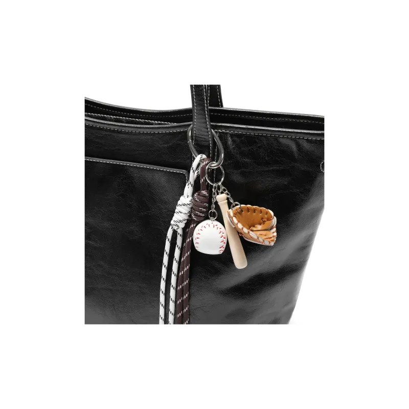 BELLE Artificial Leather Shoulder Bag Tubas Women's Black-3