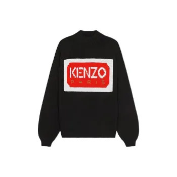 KENZO Logo Intarsia Knit Jumper 'Black'
