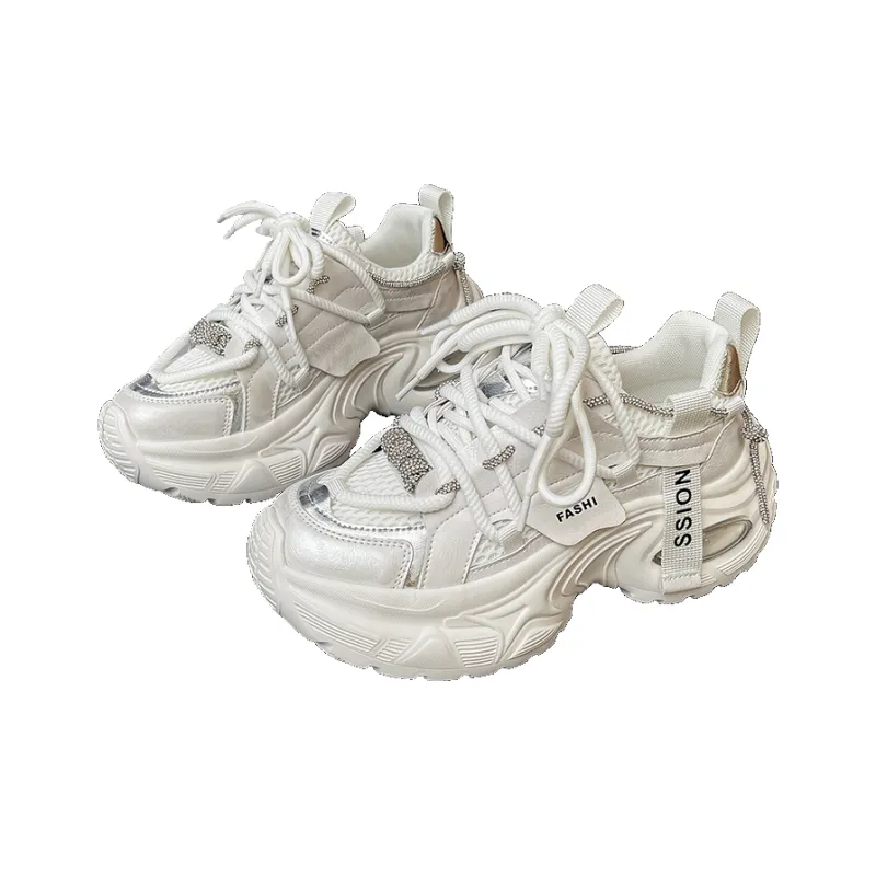 The Mystery Of Glamour Cushioning Height Increase Low Top Chunky Sneakers Women's-12