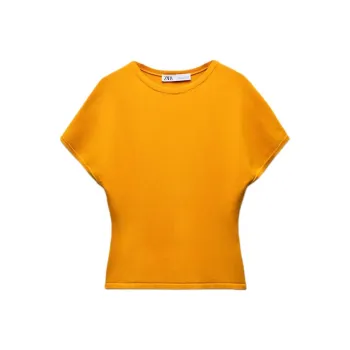 ZARA T-Shirt Women's Stripe/orange