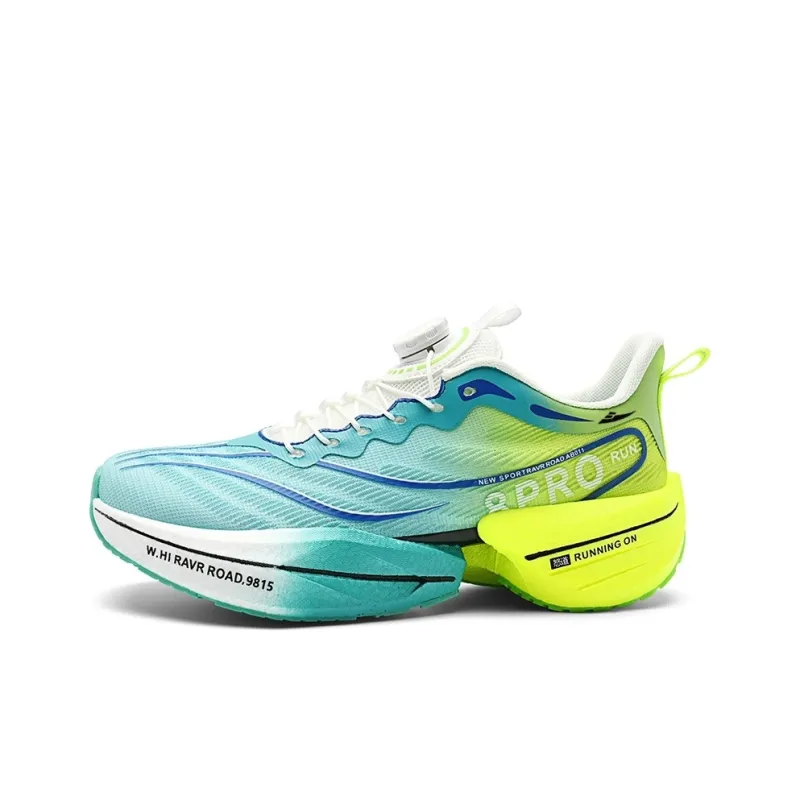 Kuding Running Shoes Unisex Low Top Zi Wei Star/Spring Green/Flint Stones/Electric Glow-3