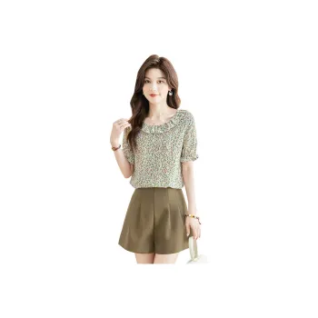 Cypress House Shirt Women's Beige Base With Pink And Yellow Floral