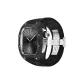 Black Carbon Fiber+Silver Metal Parts+Black Strap