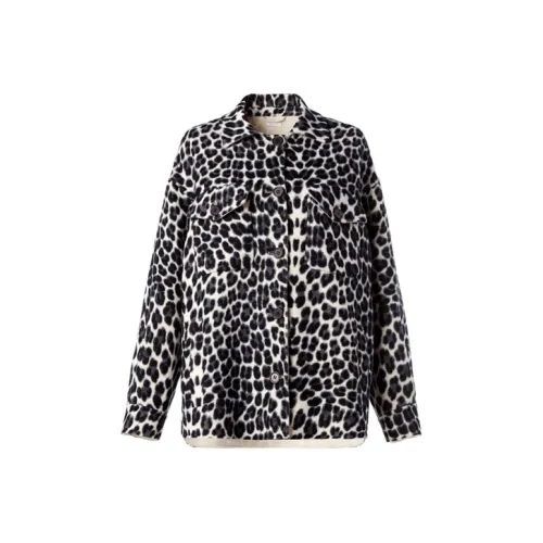 PAROSH Jackets Women's Leopard Print