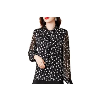 Yi Mengyuan Silk Shirt Women's Polka Dot