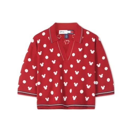 Tommy Hilfiger x Disney Tommy Hilfiger X DISNEY Co 1980sed Series Polo Shirt Women's Apple Red