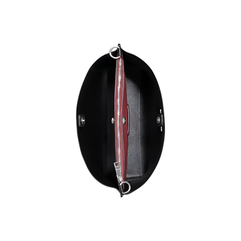 COACH Mollie Artificial Leather Bucket Bag, Portable Crossbody Bag, Shoulder Bag Large Size Women's Red & Black-2