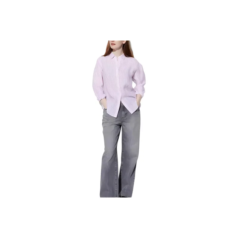 UNIQLO Shirt Women's Blue Purple-0