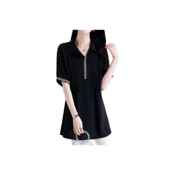Mapping Chiffon Shirts Women's Black