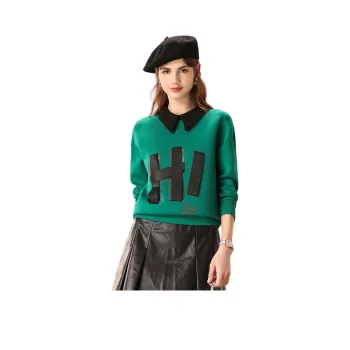 FENHONGMALI Sweatshirt Women's Green