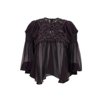 ISABEL MARANT Ruffle Smock Stitched Blouse Top