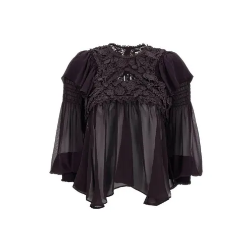 ISABEL MARANT Ruffle Smock Stitched Blouse Top