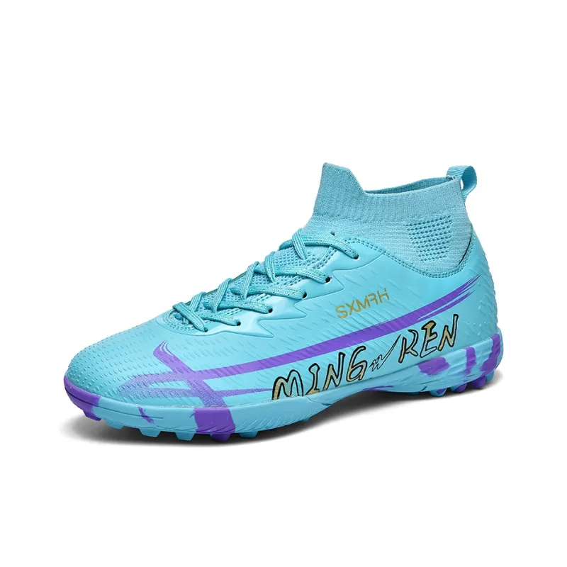 Binary TF Turf Cushioning Abrasion Resistant Lightweight Soccer Shoes Unisex Aqua-1