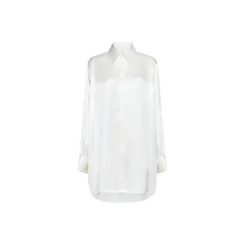 Maison Margiela Long Sleeved Buttoned Satin Shirt