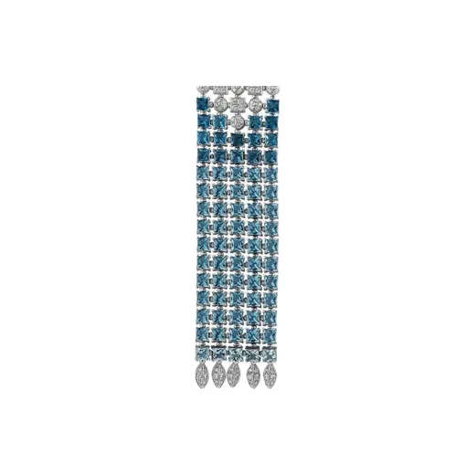 BVLGARI 18K White Gold Lucea Diamond And Topaz Necklace-2