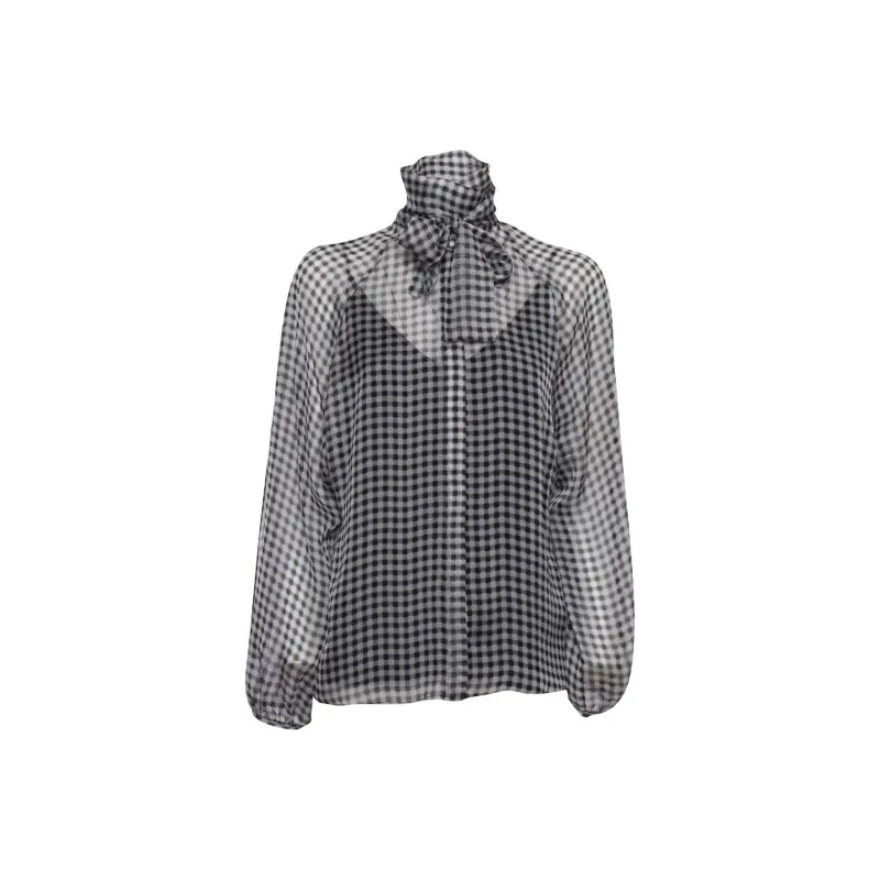 MaxMara Studio Pussy Bow Long Sleeved Blouse-0