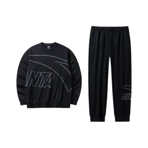 Anta Sweatshirt Set Unisex Black
