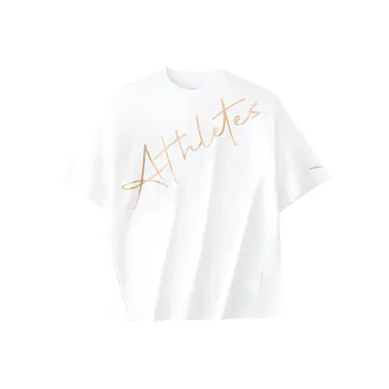 Anta Variety Training Collection Drop Shoulder Sleeve T Shirt Women's Papyrus White