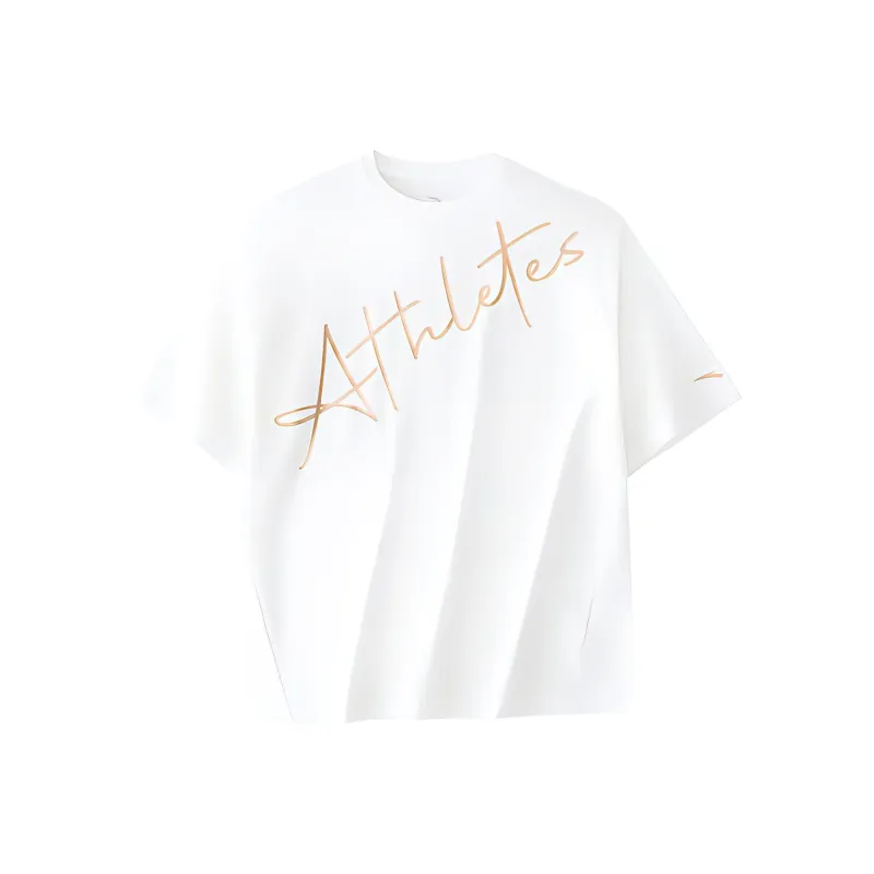 Anta Variety Training Collection Drop Shoulder Sleeve T Shirt Women's Papyrus White-0