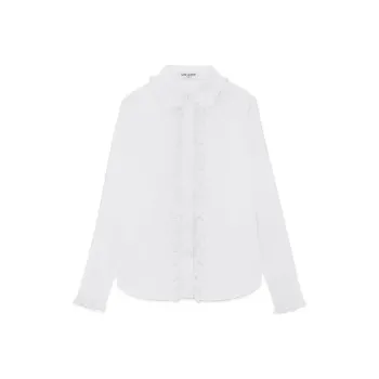 SAINT LAURENT Ruffled Button-Up Shirt