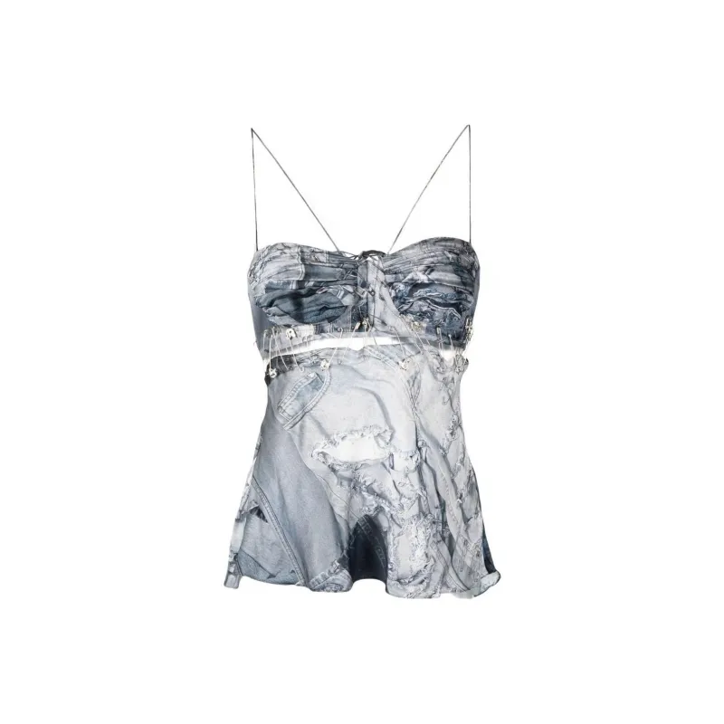 NATASHA ZINKO Denim print Camisole-0