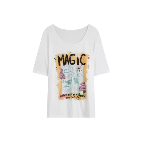 ELF SACK T Shirts Women's Milk White In The Brochure