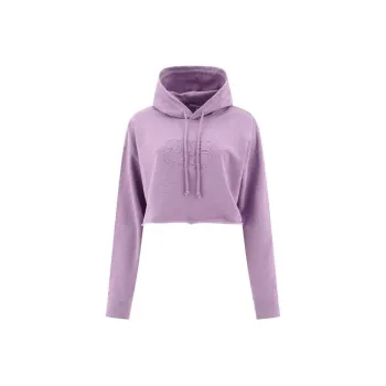 GANNI Cropped Organic Cotton Hoodie