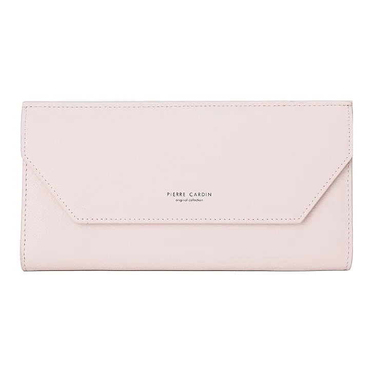 PIERRE CARDIN Cow Leather Clutch Wallet Regular Women's Pink-0