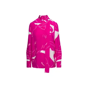 Valentino Scarf Detailed Long Sleeved Shirt