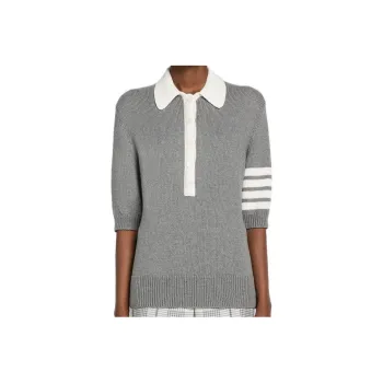 THOM BROWNE· Polo Shirt Women's Gray