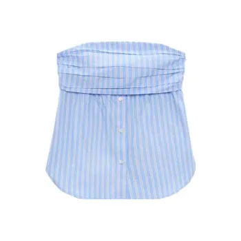 ZARA Strapless Top Women's Blue