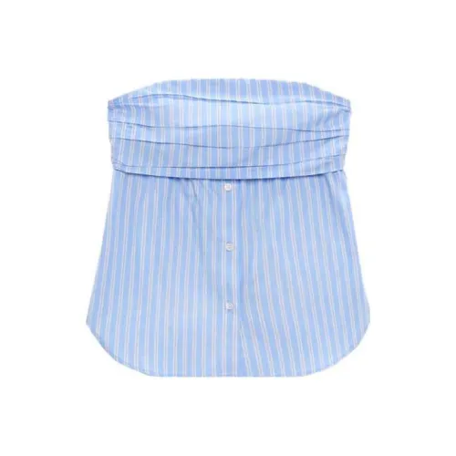 ZARA Strapless Top Women's Blue