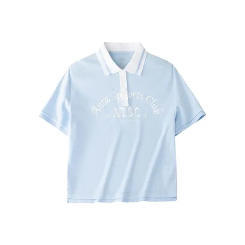 Anta Life Collection Polo Shirt Women's Aqua Sky Blue