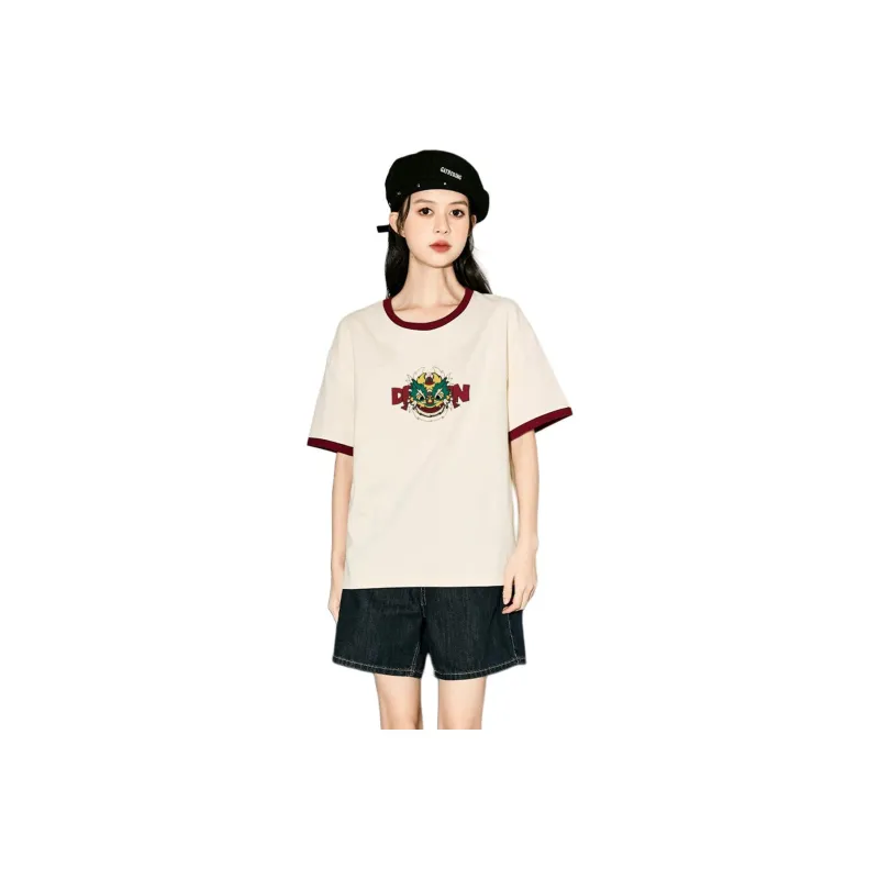 Tonlion T Shirt Women's Milk White-0