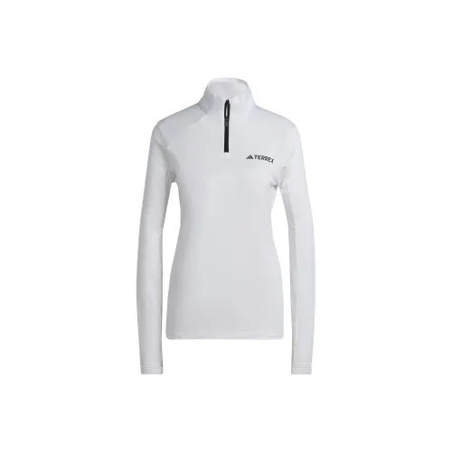 Adidas Terrex Multi 1/2 Zip Fleece Sweatshirt Jackets Coats Women's White