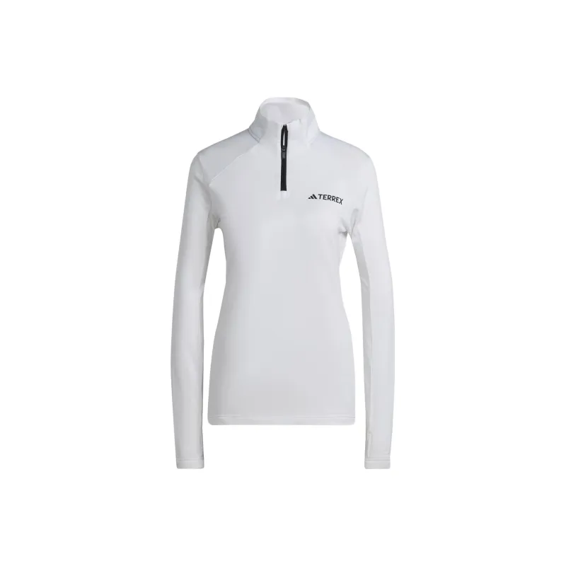 Adidas Terrex Multi 1/2 Zip Fleece Sweatshirt Jackets Coats Women's White-0