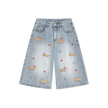 WOLF CODE Denim Shorts Unisex Blue