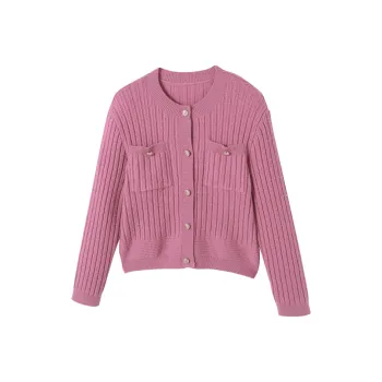 XIANGYING Knitwear Women's Plum Red