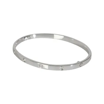 Cartier 18K White Gold Love Diamond Bangle