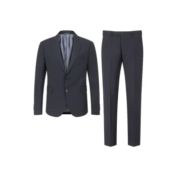 EMPORIO ARMANI FW24 Business Suit Men's Dark Blue