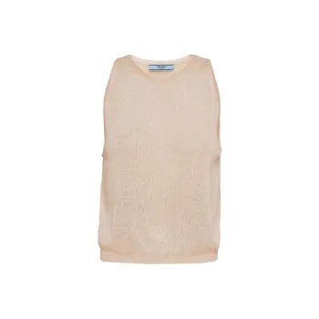 PRADA Semi sheer Cashmere Tank Top