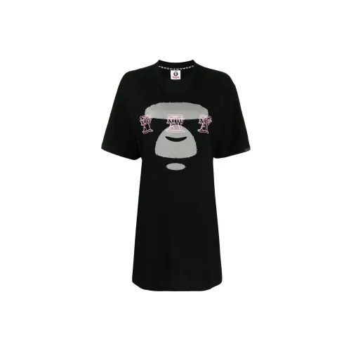 A BATHING APE Logo print Cotton T shirt