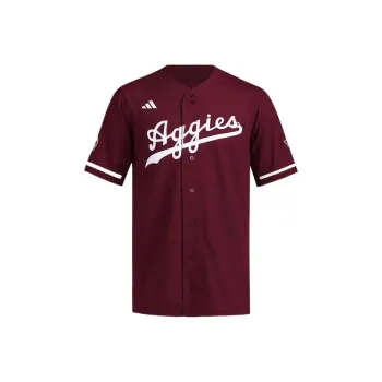 Adidas Free Shipping With AdiClub Texas A&M Reverse Retro Full Button Jersey