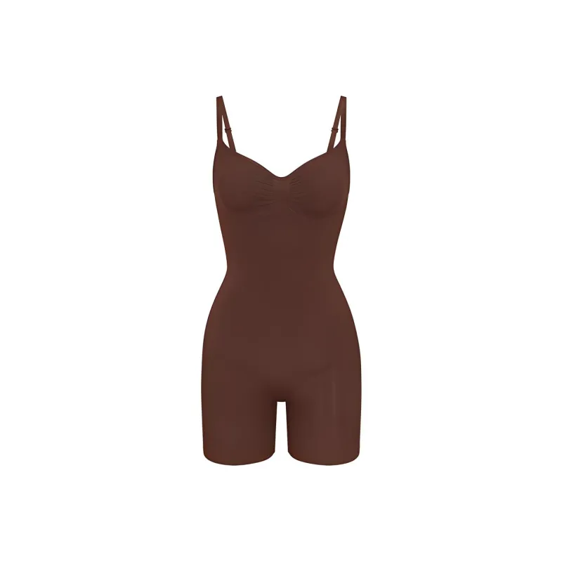 SKIMS SEAMLESS SCULPT MID THIGH BODYSUIT Jumpsuit Women's Cocoa/COCOA-0